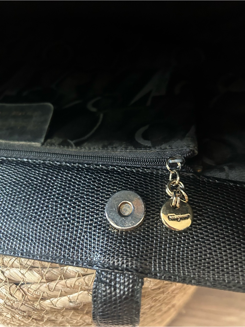 Salvatore Ferragamo Black Tote with Gold Buckle - Picture 9 of 15